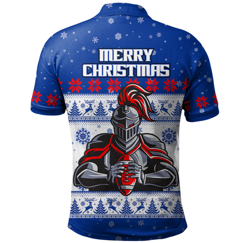 Newcastle Knights Christmas Custom Polo Shirt - Special Ugly Christmas Polo Shirt