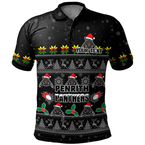 Penrith Panthers Christmas Custom Polo Shirt - Special Ugly Christmas Polo Shirt Penrith Panthers Christmas Custom Polo Shirt - Special Ugly Christmas Polo Shirt