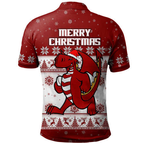 St. George Illawarra Dragons Christmas Custom Polo Shirt - Special Ugly Christmas Polo Shirt St. George Illawarra Dragons Christmas Custom Polo Shirt - Special Ugly Christmas Polo Shirt