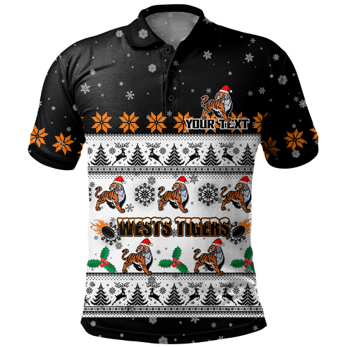 Wests Tigers Christmas Custom Polo Shirt - Special Ugly Christmas Polo Shirt Wests Tigers Christmas Custom Polo Shirt - Special Ugly Christmas Polo Shirt