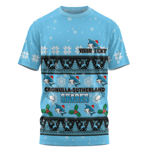 Cronulla-Sutherland Sharks Christmas Custom T-shirt - Special Ugly Christmas T-shirt Cronulla-Sutherland Sharks Christmas Custom T-shirt - Special Ugly Christmas T-shirt