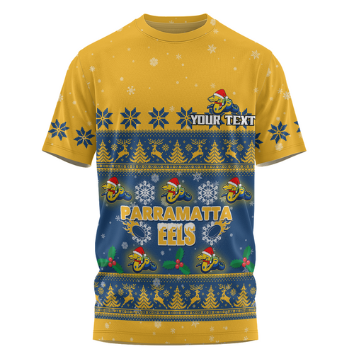 Parramatta Eels Christmas Custom T-shirt - Special Ugly Christmas T-shirt