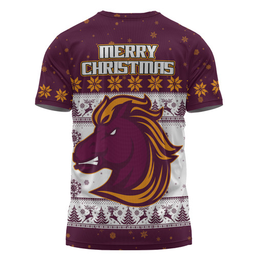 Brisbane Broncos Christmas Custom T-shirt - Special Ugly Christmas T-shirt Brisbane Broncos Christmas Custom T-shirt - Special Ugly Christmas T-shirt