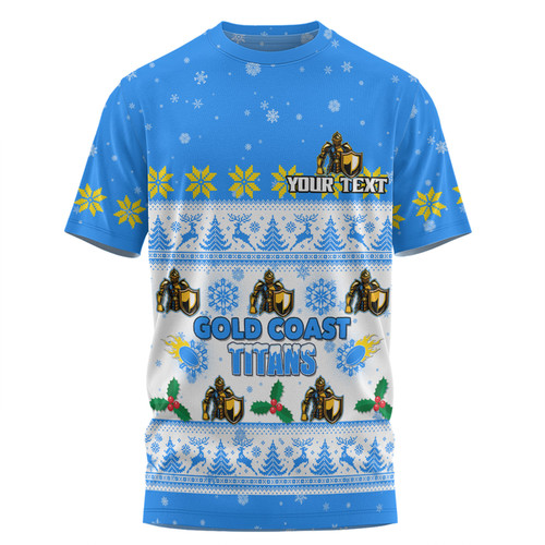 Gold Coast Titans Christmas Custom T-shirt - Special Ugly Christmas T-shirt Gold Coast Titans Christmas Custom T-shirt - Special Ugly Christmas T-shirt