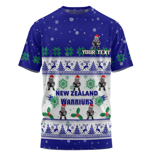 New Zealand Warriors Christmas Custom T-shirt - Special Ugly Christmas T-shirt