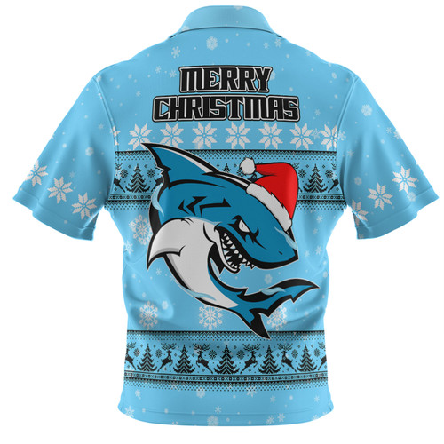 Cronulla-Sutherland Sharks Christmas Custom Hawaiian Shirt - Special Ugly Christmas Hawaiian Shirt Cronulla-Sutherland Sharks Christmas Custom Hawaiian Shirt - Special Ugly Christmas Hawaiian Shirt