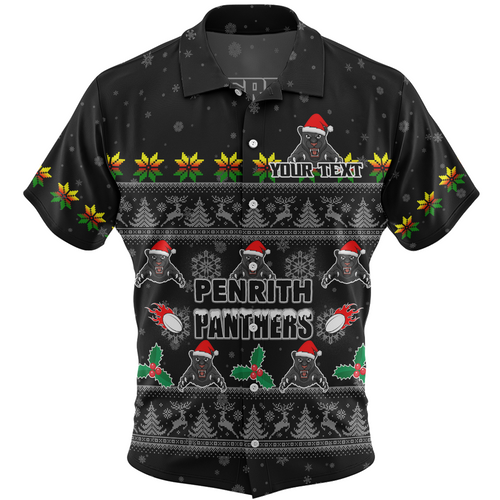 Penrith Panthers Christmas Custom Hawaiian Shirt - Special Ugly Christmas Hawaiian Shirt Penrith Panthers Christmas Custom Hawaiian Shirt - Special Ugly Christmas Hawaiian Shirt