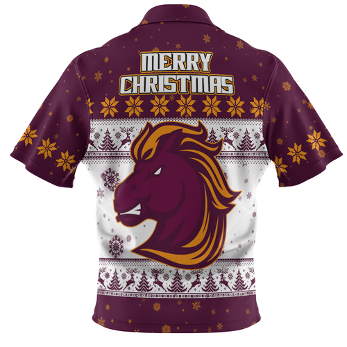 Brisbane Broncos Christmas Custom Hawaiian Shirt - Special Ugly Christmas Hawaiian Shirt Brisbane Broncos Christmas Custom Hawaiian Shirt - Special Ugly Christmas Hawaiian Shirt