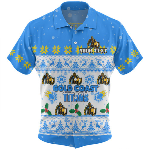 Gold Coast Titans Christmas Custom Hawaiian Shirt - Special Ugly Christmas Hawaiian Shirt Gold Coast Titans Christmas Custom Hawaiian Shirt - Special Ugly Christmas Hawaiian Shirt