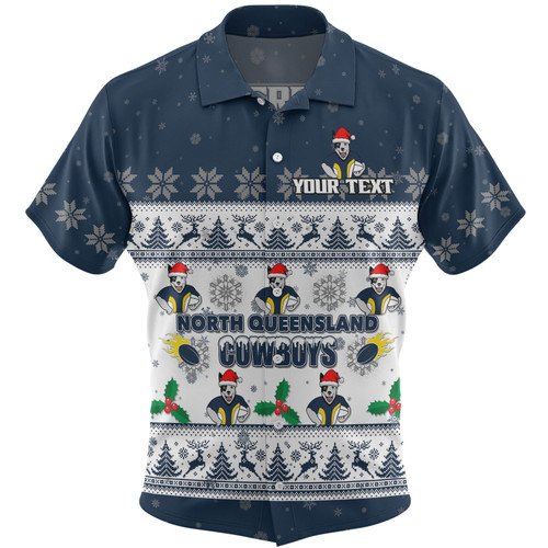 North Queensland Cowboys Christmas Custom Hawaiian Shirt - Special Ugly Christmas Hawaiian Shirt North Queensland Cowboys Christmas Custom Hawaiian Shirt - Special Ugly Christmas Hawaiian Shirt