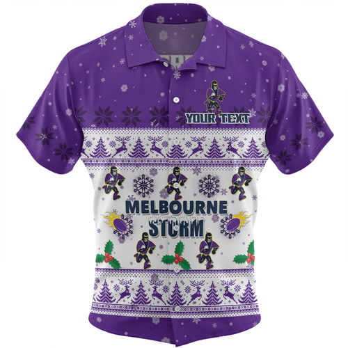 Melbourne Storm Christmas Custom Hawaiian Shirt - Special Ugly Christmas Hawaiian Shirt Melbourne Storm Christmas Custom Hawaiian Shirt - Special Ugly Christmas Hawaiian Shirt