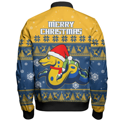 Parramatta Eels Christmas Custom Bomber Jacket - Special Ugly Christmas Bomber Jacket