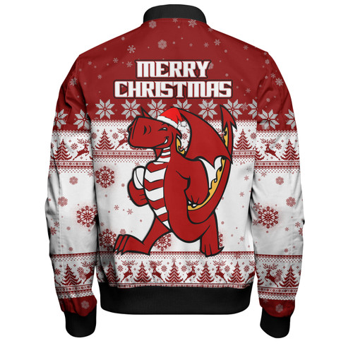 St. George Illawarra Dragons Christmas Custom Bomber Jacket - Special Ugly Christmas Bomber Jacket St. George Illawarra Dragons Christmas Custom Bomber Jacket - Special Ugly Christmas Bomber Jacket