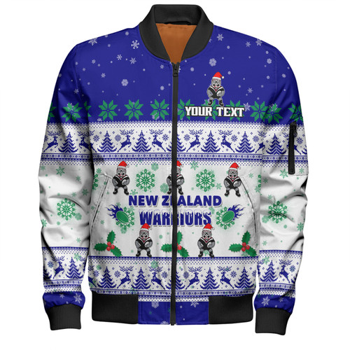 New Zealand Warriors Christmas Custom Bomber Jacket - Special Ugly Christmas Bomber Jacket New Zealand Warriors Christmas Custom Bomber Jacket - Special Ugly Christmas Bomber Jacket