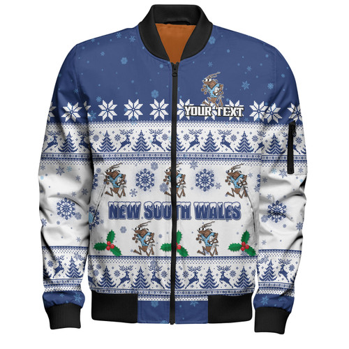 New South Wales Cockroaches Christmas Custom Bomber Jacket - Special Ugly Christmas Bomber Jacket New South Wales Cockroaches Christmas Custom Bomber Jacket - Special Ugly Christmas Bomber Jacket