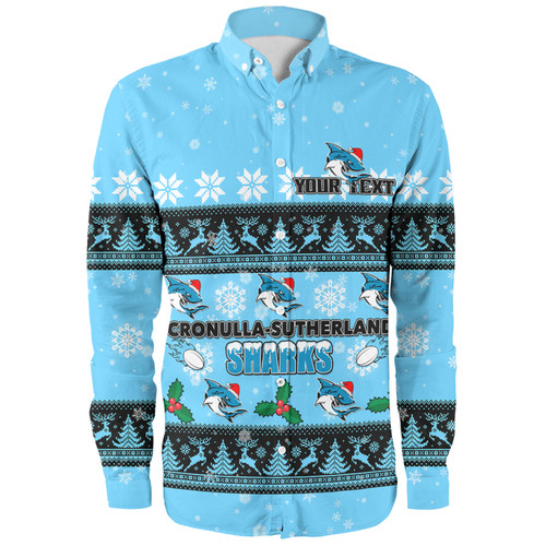 Cronulla-Sutherland Sharks Christmas Custom Long Sleeve Shirt - Special Ugly Christmas Long Sleeve Shirt Cronulla-Sutherland Sharks Christmas Custom Long Sleeve Shirt - Special Ugly Christmas Long Sleeve Shirt