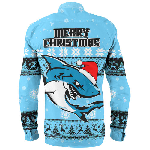 Cronulla-Sutherland Sharks Christmas Custom Long Sleeve Shirt - Special Ugly Christmas Long Sleeve Shirt Cronulla-Sutherland Sharks Christmas Custom Long Sleeve Shirt - Special Ugly Christmas Long Sleeve Shirt