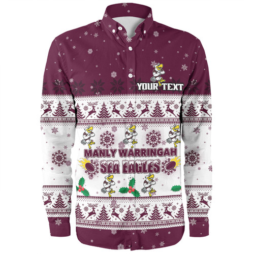 Manly Warringah Sea Eagles Christmas Custom Long Sleeve Shirt - Special Ugly Christmas Long Sleeve Shirt Manly Warringah Sea Eagles Christmas Custom Long Sleeve Shirt - Special Ugly Christmas Long Sleeve Shirt