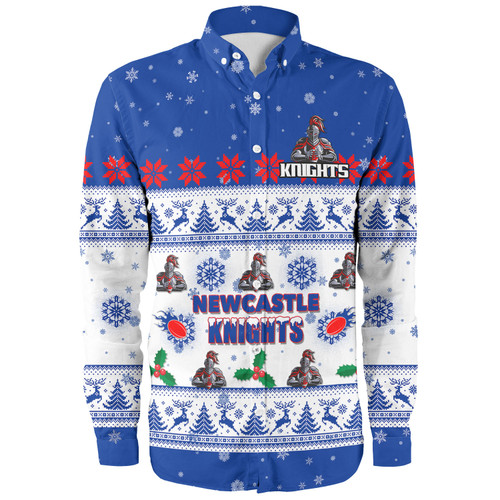 Newcastle Knights Christmas Custom Long Sleeve Shirt - Special Ugly Christmas Long Sleeve Shirt