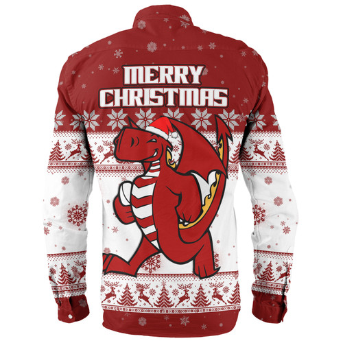 St. George Illawarra Dragons Christmas Custom Long Sleeve Shirt - Special Ugly Christmas Long Sleeve Shirt St. George Illawarra Dragons Christmas Custom Long Sleeve Shirt - Special Ugly Christmas Long Sleeve Shirt