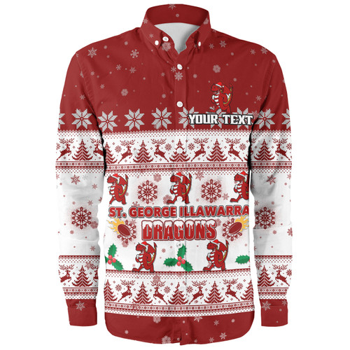 St. George Illawarra Dragons Christmas Custom Long Sleeve Shirt - Special Ugly Christmas Long Sleeve Shirt St. George Illawarra Dragons Christmas Custom Long Sleeve Shirt - Special Ugly Christmas Long Sleeve Shirt