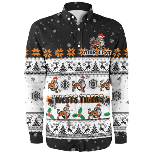 Wests Tigers Christmas Custom Long Sleeve Shirt - Special Ugly Christmas Long Sleeve Shirt Wests Tigers Christmas Custom Long Sleeve Shirt - Special Ugly Christmas Long Sleeve Shirt
