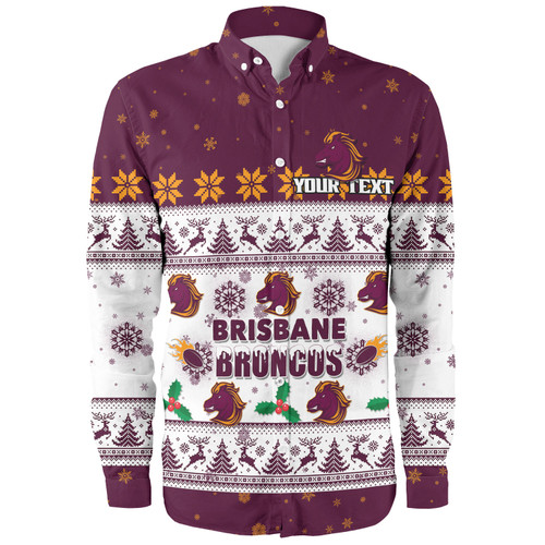Brisbane Broncos Christmas Custom Long Sleeve Shirt - Special Ugly Christmas Long Sleeve Shirt Brisbane Broncos Christmas Custom Long Sleeve Shirt - Special Ugly Christmas Long Sleeve Shirt