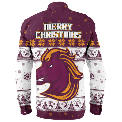Brisbane Broncos Christmas Custom Long Sleeve Shirt - Special Ugly Christmas Long Sleeve Shirt Brisbane Broncos Christmas Custom Long Sleeve Shirt - Special Ugly Christmas Long Sleeve Shirt