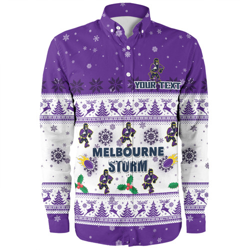 Melbourne Storm Christmas Custom Long Sleeve Shirt - Special Ugly Christmas Long Sleeve Shirt Melbourne Storm Christmas Custom Long Sleeve Shirt - Special Ugly Christmas Long Sleeve Shirt