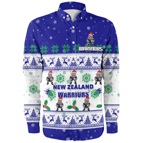 New Zealand Warriors Christmas Custom Long Sleeve Shirt - Special Ugly Christmas Long Sleeve Shirt