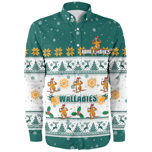 Australia Wallabies Christmas Custom Long Sleeve Shirt - Special Ugly Christmas Long Sleeve Shirt