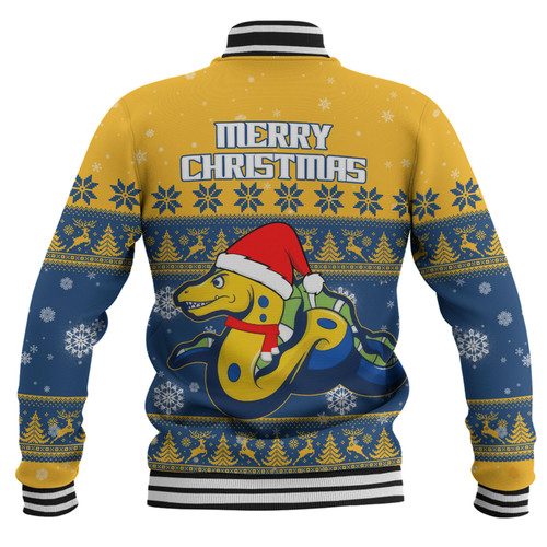 Parramatta Eels Christmas Custom Baseball Jacket - Special Ugly Christmas Baseball Jacket Parramatta Eels Christmas Custom Baseball Jacket - Special Ugly Christmas Baseball Jacket