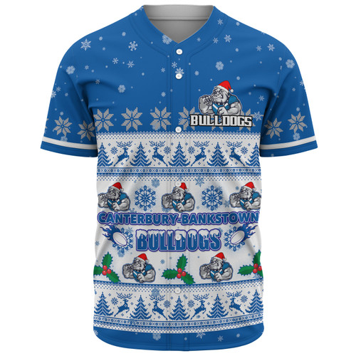 Canterbury-Bankstown Bulldogs Christmas Custom Baseball Shirt - Special Ugly Christmas Baseball Shirt