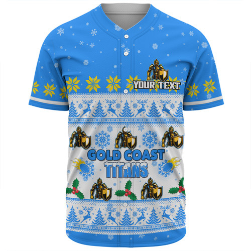 Gold Coast Titans Christmas Custom Baseball Shirt - Special Ugly Christmas Baseball Shirt Gold Coast Titans Christmas Custom Baseball Shirt - Special Ugly Christmas Baseball Shirt