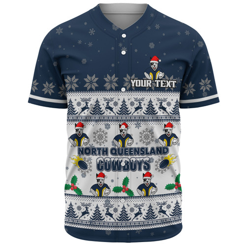 North Queensland Cowboys Christmas Custom Baseball Shirt - Special Ugly Christmas Baseball Shirt North Queensland Cowboys Christmas Custom Baseball Shirt - Special Ugly Christmas Baseball Shirt