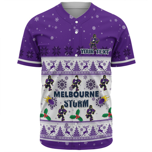 Melbourne Storm Christmas Custom Baseball Shirt - Special Ugly Christmas Baseball Shirt Melbourne Storm Christmas Custom Baseball Shirt - Special Ugly Christmas Baseball Shirt