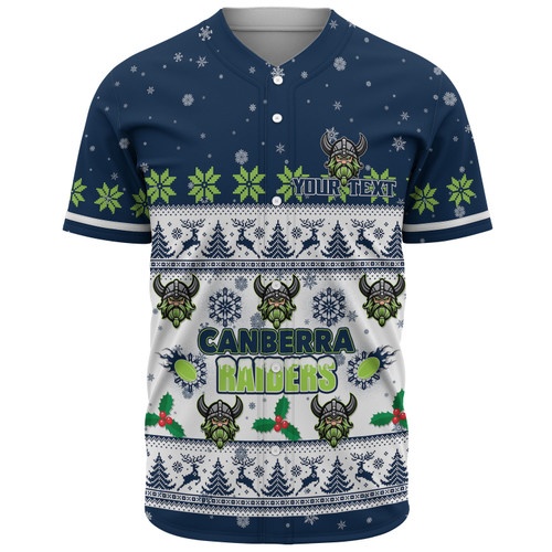 Canberra Raiders Christmas Custom Baseball Shirt - Special Ugly Christmas Baseball Shirt Canberra Raiders Christmas Custom Baseball Shirt - Special Ugly Christmas Baseball Shirt