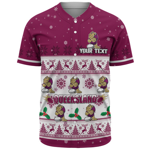 Queensland Cane Toads Christmas Custom Baseball Shirt - Special Ugly Christmas Baseball Shirt Queensland Cane Toads Christmas Custom Baseball Shirt - Special Ugly Christmas Baseball Shirt
