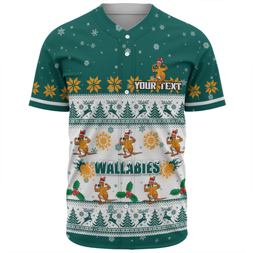 Australia Wallabies Christmas Custom Baseball Shirt - Special Ugly Christmas Baseball Shirt Australia Wallabies Christmas Custom Baseball Shirt - Special Ugly Christmas Baseball Shirt