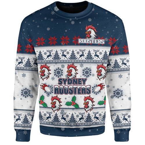 Sydney Roosters Christmas Custom Sweatshirt - Special Ugly Christmas Sweatshirt