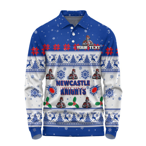 Newcastle Knights Christmas Custom Long Sleeve Polo Shirt - Special Ugly Christmas Long Sleeve Polo Shirt Newcastle Knights Christmas Custom Long Sleeve Polo Shirt - Special Ugly Christmas Long Sleeve Polo Shirt