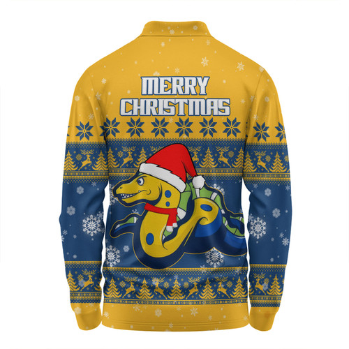 Parramatta Eels Christmas Custom Long Sleeve Polo Shirt - Special Ugly Christmas Long Sleeve Polo Shirt Parramatta Eels Christmas Custom Long Sleeve Polo Shirt - Special Ugly Christmas Long Sleeve Polo Shirt