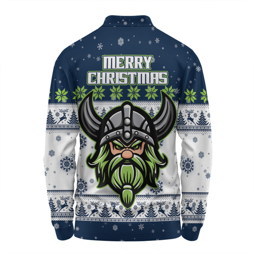 Canberra Raiders Christmas Custom Long Sleeve Polo Shirt - Special Ugly Christmas Long Sleeve Polo Shirt Canberra Raiders Christmas Custom Long Sleeve Polo Shirt - Special Ugly Christmas Long Sleeve Polo Shirt