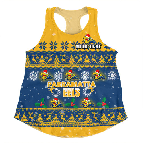 Parramatta Eels Christmas Custom Women Racerback Singlet - Special Ugly Christmas Women Racerback Singlet Parramatta Eels Christmas Custom Women Racerback Singlet - Special Ugly Christmas Women Racerback Singlet