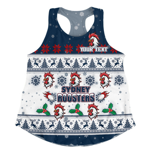 Sydney Roosters Christmas Custom Women Racerback Singlet - Special Ugly Christmas Women Racerback Singlet Sydney Roosters Christmas Custom Women Racerback Singlet - Special Ugly Christmas Women Racerback Singlet