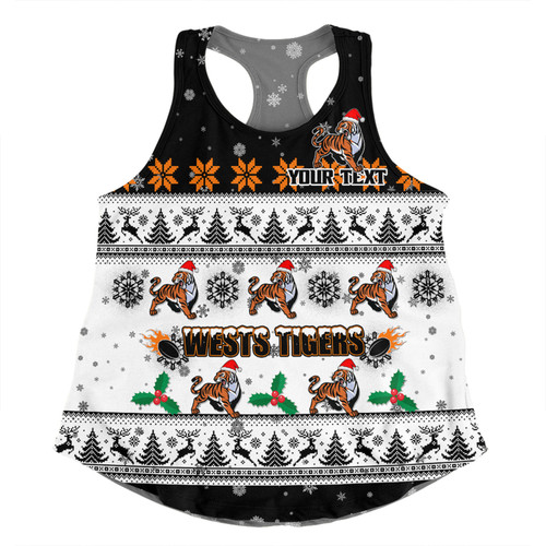 Wests Tigers Christmas Custom Women Racerback Singlet - Special Ugly Christmas Women Racerback Singlet Wests Tigers Christmas Custom Women Racerback Singlet - Special Ugly Christmas Women Racerback Singlet