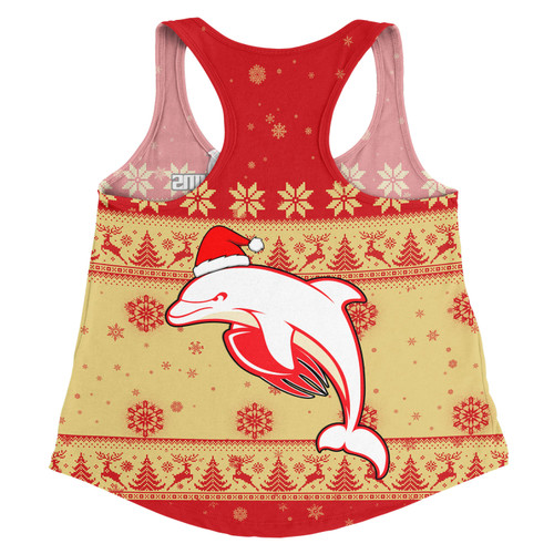 Redcliffe Dolphins Christmas Custom Women Racerback Singlet - Special Ugly Christmas Women Racerback Singlet Redcliffe Dolphins Christmas Custom Women Racerback Singlet - Special Ugly Christmas Women Racerback Singlet