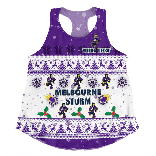 Melbourne Storm Christmas Custom Women Racerback Singlet - Special Ugly Christmas Women Racerback Singlet Melbourne Storm Christmas Custom Women Racerback Singlet - Special Ugly Christmas Women Racerback Singlet
