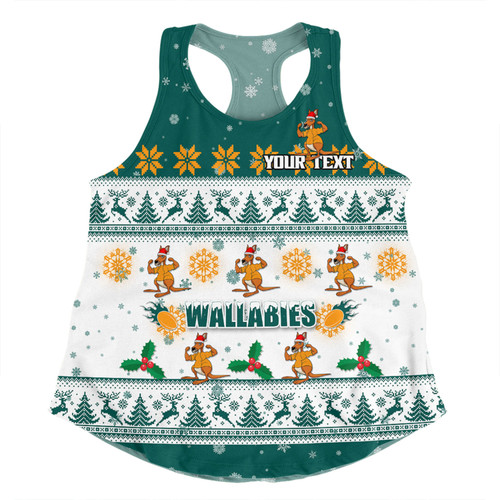 Australia Wallabies Christmas Custom Women Racerback Singlet - Special Ugly Christmas Women Racerback Singlet Australia Wallabies Christmas Custom Women Racerback Singlet - Special Ugly Christmas Women Racerback Singlet