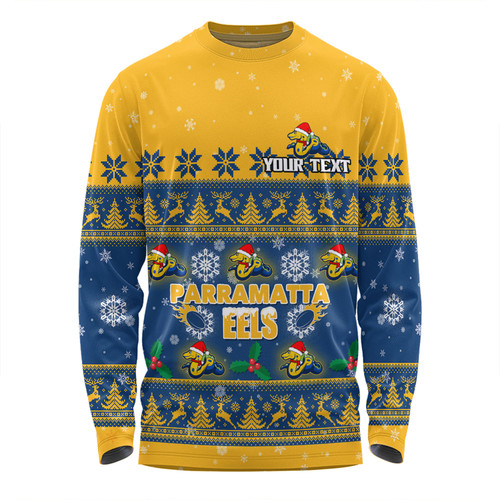 Parramatta Eels Christmas Custom Long Sleeve T-shirt - Special Ugly Christmas Long Sleeve T-shirt Parramatta Eels Christmas Custom Long Sleeve T-shirt - Special Ugly Christmas Long Sleeve T-shirt